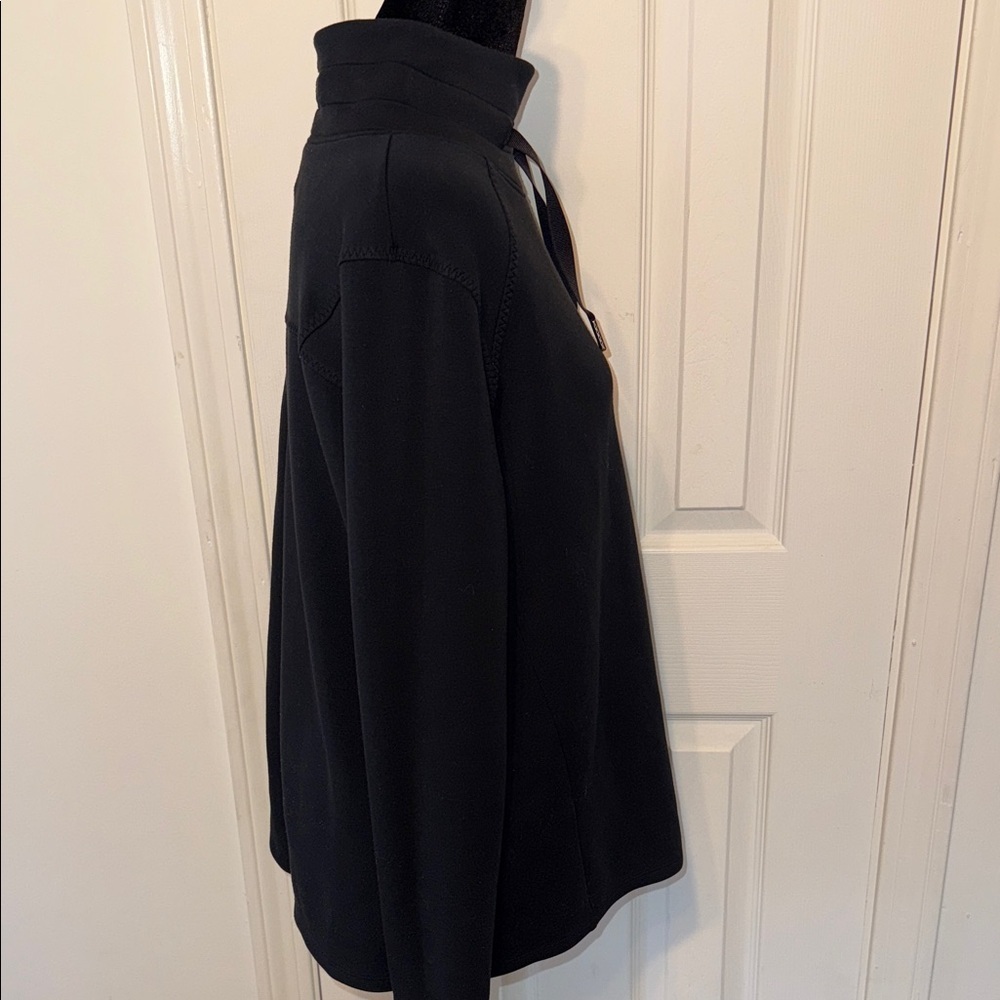 SPANX Black Athleisure Pullover Sweatshirt Women Small Funnel Neck Top - Picture 5 of 10